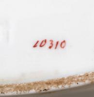 cca 1900 mosdótál kancsóval, szappan és borotva tartóval, kézzel festett, kopott, jelzés nélkül, m:2...