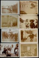 1911-1912 Sárospatak, 59 db korabeli fotó, változatos anyag, érdekes képekkel, köztük atlétikai klub, vasút, utcaképek, hátoldalukon feliratozva, változó állapotban, 9x12 cm