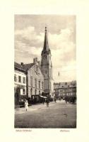 Trutnov, Trautenau; Rathaus, Hochzeits-Geschenke / town hall, wedding gift shop, Fabingers shop. W. L. Bp. 3462. (fl)
