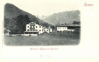 1899 Ramsau am Dachstein, Gasthof Wimbach-Klamm. L. Vonderthann / guest house, inn