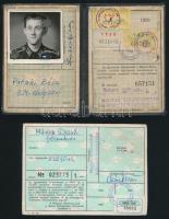 cca 1915-1950 6 db fényképes vasúti igazolvány
