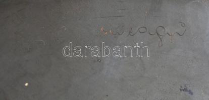 Szilágyi Ildikó Iparművészeti Vállalat réz dísztányér d: 31 cm