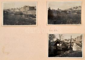 cca 1910-1930 Budapest, Tabán fotó és újságkivágás gyűjtemény, 44 db korabeli fotóval, 24 db korabel...