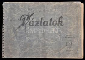 cca 1910-1930 Budapest, Tabán fotó és újságkivágás gyűjtemény, 44 db korabeli fotóval, 24 db korabel...