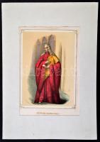 Giuseppe Rebellato (?-?)-Giovanni Brizeghel (?-?): Ritter der goldenen Stola, színezett litográfia, ...