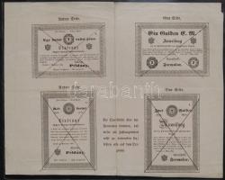 1849. "Almássy" Formulare 1Ft + 2Ft/100Ft (fél ív) T:II