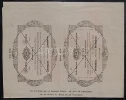 1849. "Almássy" Formulare 1Ft + 2Ft/100Ft (fél ív) T:II