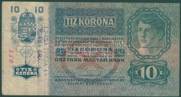 1915. 10K lila "Grada Subotice 1919" szerb ellenbélyegzővel T:III+