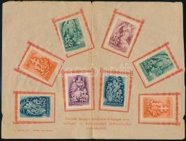 Honvéd Karácsony 14 db levélzáró + levélzáró sor emléklapon