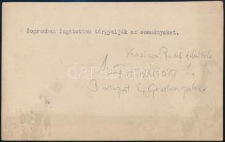 1921 A soproni népszavazás előtti helyzet képei. Izgatottan tárgyalják az eseményeket. Kazinczi Rudo...