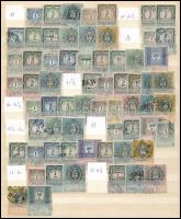 Ausztria okmánybélyeg összeállítás kétoldalas berakólapon