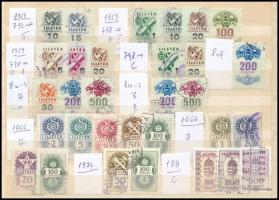 1934-1991 Magyar okmánybélyeg összeállítás kétoldalas berakólapon