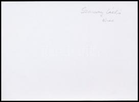 Szacsvay László színész aláírása papírlapon