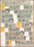 Magyar okmánybélyeg összeállítás 2 db kétoldalas berakólapon