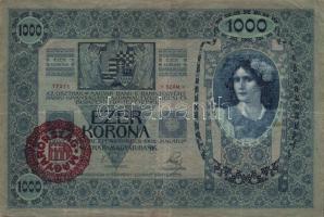 1902. 1000K piros "Magyarország" körbélyegzővel T:II/III