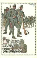 34-es Vilmos Bakák Vasdandár, Gimes Lajos főhadnagy alkotása / Hungarian infrantry unit, WWI military s: Gimes Lajos (fl)