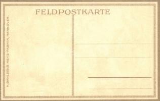 Trainkolonne. Leibnitz Keks / H. Bahlsens Keks-Fabrik military advertisement card from Hannover s: W...