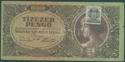 1945. 1000P normál bélyeggel T:II/III+ + 1000P lemezhibás bélyeggel T:II/III+ + 10000P normál bélyeg...