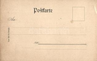 Gruss aus Karlsbad! 1900 Ankunft / Czech Jewish man on bicycle in Karlovy Vary. Judaica. Verlag von ...