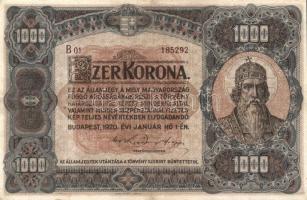 1920. 1000P barna sorozat és sorszámozással T:restaurált