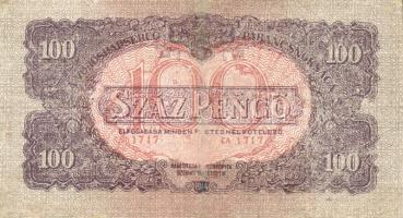 1944. 100P "V.H" bankjegyhez hasonló antikommunista propaganda röpcédula R! T:restaurált