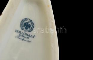 Hollóházi porcelán kézzel festett nyuszi figura. Jelzett hibátlan. / hand painted. 8 cm