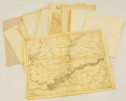 cca 1910 12 db vegyes, főleg katonai térkép vegyes állpotban / European military maps