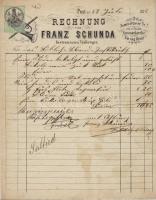 1850-1939. 206 db nagyrészt dekoratív díszes számla, céglevél, reklám, néhány okmánybélyeggel, közte...