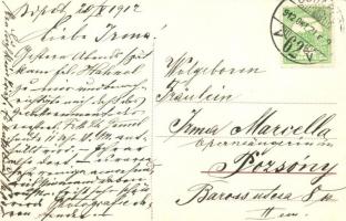 1912 Budapest I. Királyi vár, az őrség felváltása / Wache Ablösung