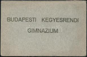 cca 1930 Budapesti Kegyesrendi Gimnázium, leporelló füzet 21 képpel, 9×14 cm