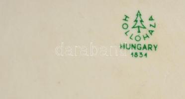 Danuvia gyár 50 éves jubileumi Hollóházi porcelán plakett, jelzett, matricás, hibátlan, eredeti dobo...