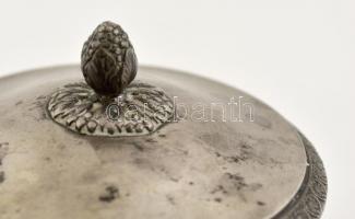 Ezüst (Ag) cukordoboz, jelzett, nettó:167 g, m:9,5 cm