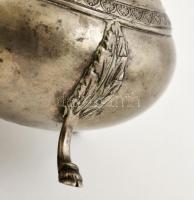 Ezüst (Ag) cukordoboz, jelzett, nettó:167 g, m:9,5 cm