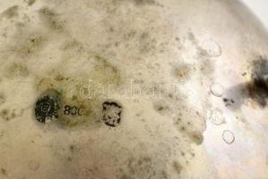 Ezüst (Ag) cukordoboz, jelzett, nettó:167 g, m:9,5 cm