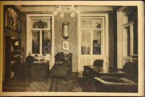 1931 Budapesti Kegyes-tanítórendi Gimnázium, leporelló füzet 16 képpel, 9×14 cm