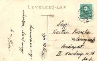 1933 Győr, Baross út, templom, Révész Jenő divatáruháza, Rábaközi Nyomda és Kiadóvállalat kirendelts...