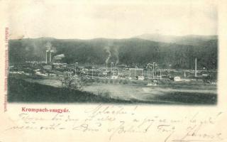 1899 Korompa, Krompach; Vasgyár. Balkányi S. kiadása / iron works, factory