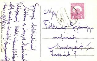 Barcs, vasútállomás gőzmozdonnyal. Gút Béla kiadása / Bahnhof / railway station and locomotive