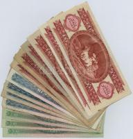 14db-os vegyes forint pengő bankjegy tétel, közte 1949. 100Ft T:III