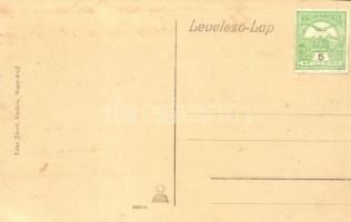 Nagyvárad, Oradea, Grosswardein; Rimanóczy szálló kerthelyiséggel. Láng József kiadása / hotel with ...