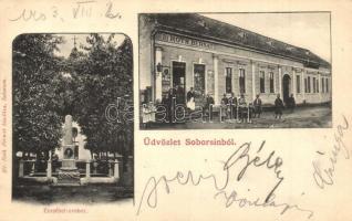 1903 Soborsin, Savarsin; Erzsébet szobor, Ifj. Roth Bernát üzlete és saját kiadása / statue, shop