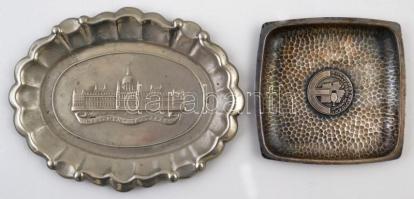 Alpakka (24 db) és réz (1 db) tétel: bögrék, cigarettatárca, díszkanalak, több jelzett vagy felirato...