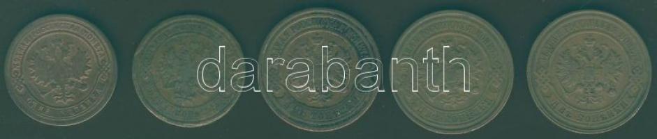 Oroszország 1903-1916. 1k (2x), 2k (3x) mind klf évszámmal T:2,3