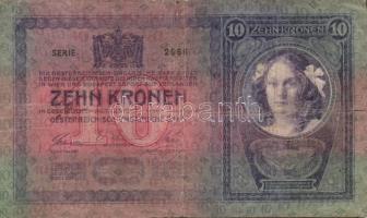 1904. 10K +1912. 100K román ellenbélyegzővel T:III,III+ +1912 100K piros "Magyarország" kö...