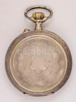 Ezüst(Ag) Remontoir Patent férfi zsebóra, jelzett, működik, d: 4,5 cm, bruttó: 69,2 g