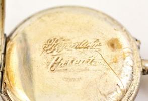 Ezüst(Ag) Remontoir Patent férfi zsebóra, jelzett, működik, d: 4,5 cm, bruttó: 69,2 g