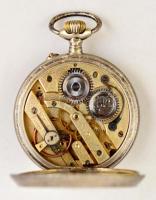 Ezüst(Ag) Remontoir Patent férfi zsebóra, jelzett, működik, d: 4,5 cm, bruttó: 69,2 g