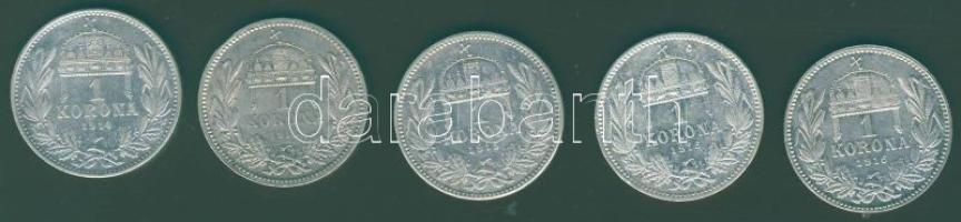 1K Ag 1914 (1x), 1915 (2x), 1916 (2x) T:2,3