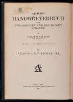 Kelemen Béla: Német-magyar, és magyar-német kézi szótár I-II. rész. Bp., 1929, Athenaeum. Kiadói ara...