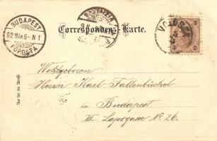 1892 (Vorläufer!!!) Abbazia, Opatija; Gruss aus... Floral litho